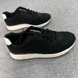 UGG Retrainer Black Leather Sneakers Womens Size 9 Casual Comfort Walking Shoes